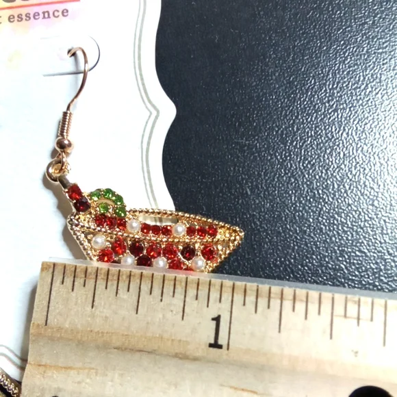 Cocktail Rhinestone Earrings - Picture 5 of 5